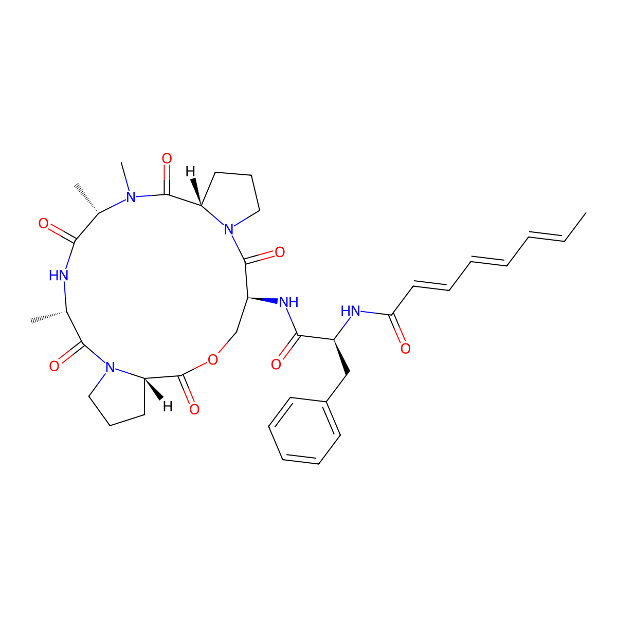 Antibiotic A-54556B molecular structure, CAS 1629166-56-8