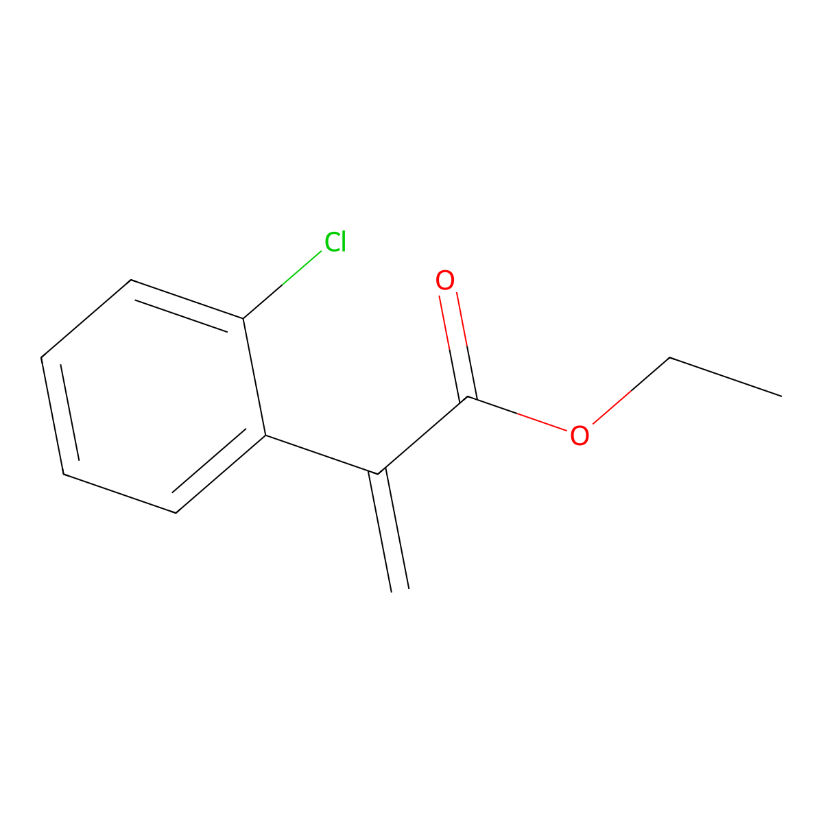 Ethyl 2-(2-chlorophenyl)acrylate molecular structure, CAS 1629188-65-3
