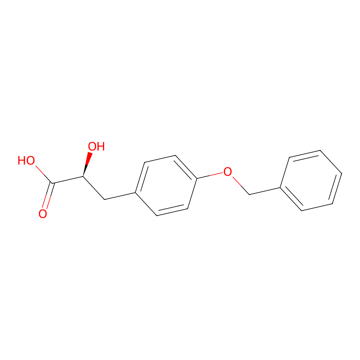 (S)-3-(4-(benzyloxy)phenyl)-2-hydroxypropanoic acid molecular structure, CAS 162919-37-1