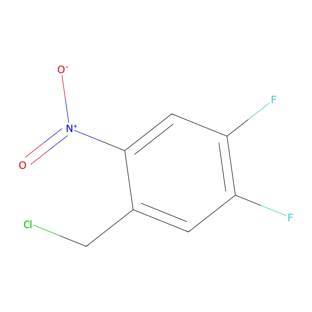 1-(Chloromethyl)-4,5-difluoro-2-nitrobenzene molecular structure, CAS 1629194-99-5