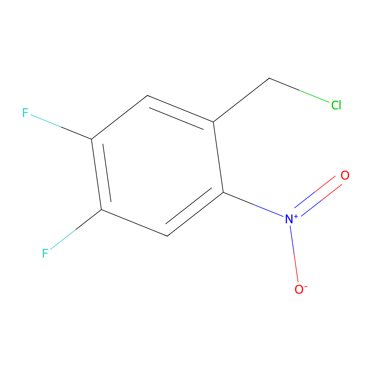 1-(Chloromethyl)-4,5-difluoro-2-nitrobenzene molecular structure, CAS 1629194-99-5