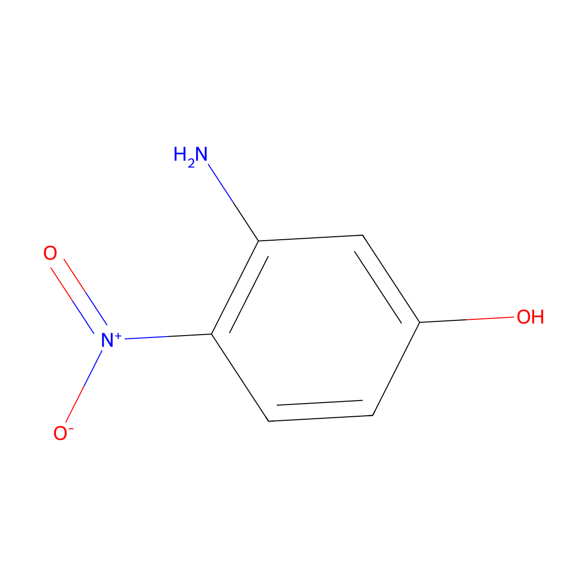 3-Amino-4-nitrophenol molecular structure, CAS 16292-90-3
