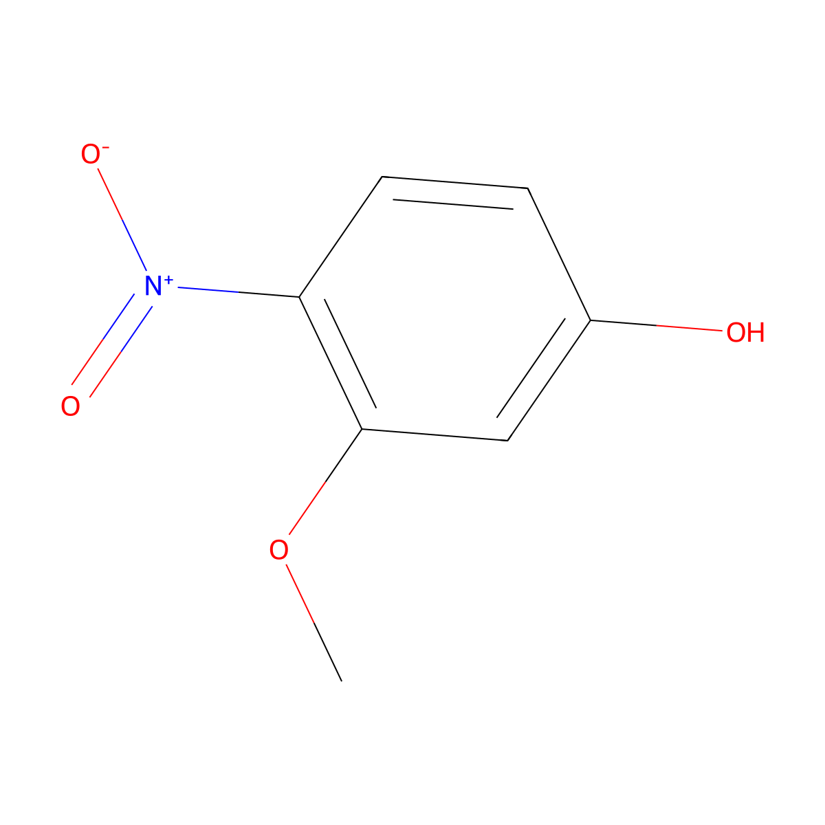 3-Methoxy-4-nitrophenol molecular structure, CAS 16292-95-8