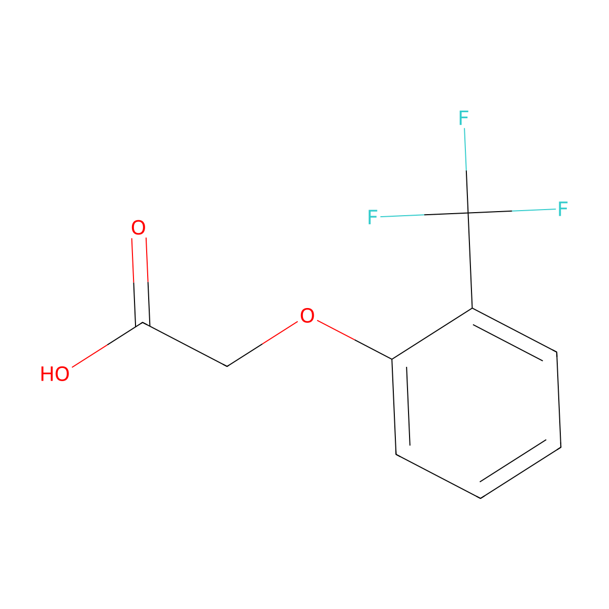 2-[2-(Trifluoromethyl)phenoxy]acetic acid molecular structure, CAS 162922-18-1