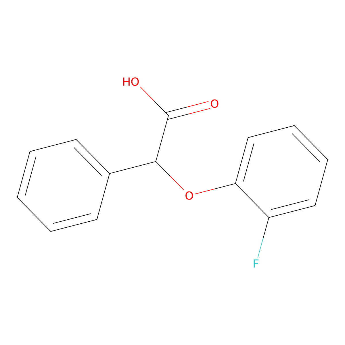 2-(2-Fluorophenoxy)-2-phenylacetic acid molecular structure, CAS 162922-19-2