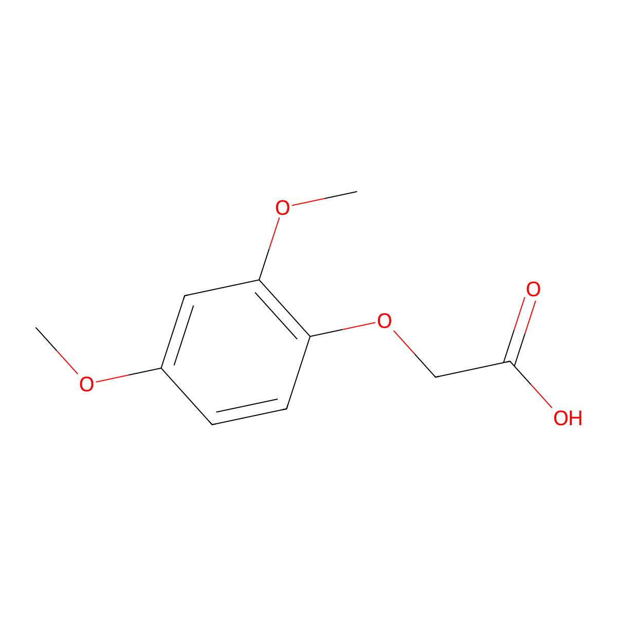 2-(2,4-Dimethoxyphenoxy)acetic acid molecular structure, CAS 162922-29-4