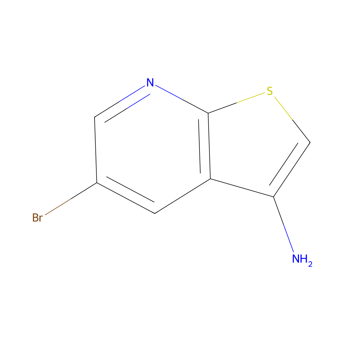 5-Bromothieno[2,3-b]pyridin-3-amine molecular structure, CAS 1629227-25-3