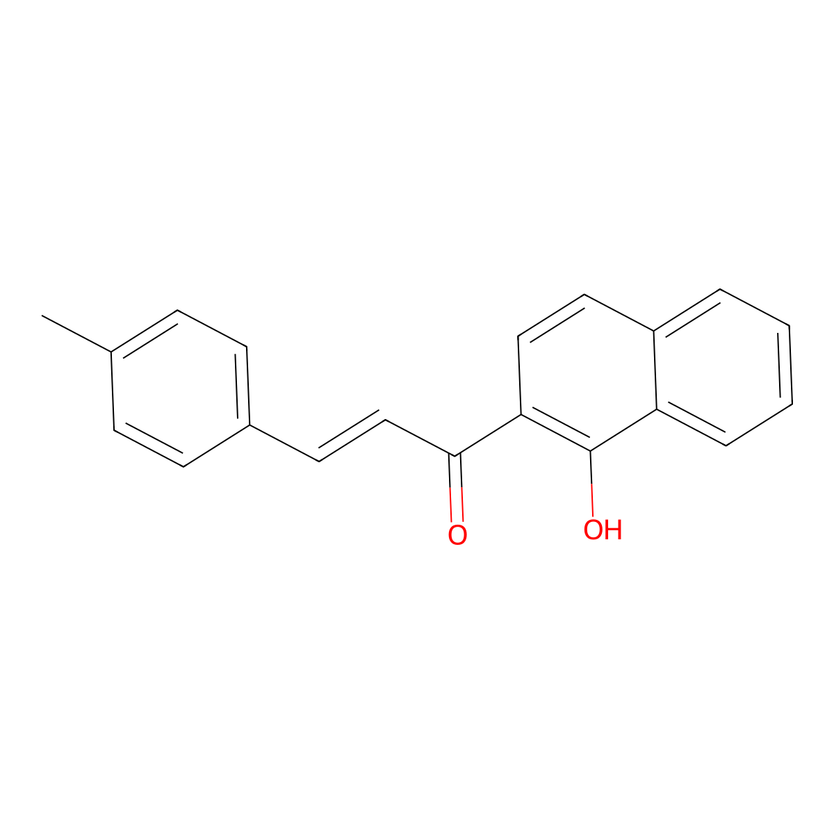 (2E)-1-(1-Hydroxy-2-naphthalenyl)-3-(4-methylphenyl)-2-propen-1-one molecular structure, CAS 1629236-40-3