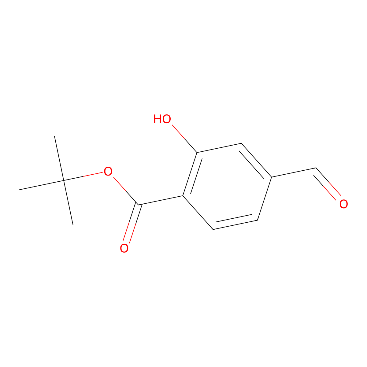 tert-Butyl 4-formyl-2-hydroxybenzoate molecular structure, CAS 1629252-29-4