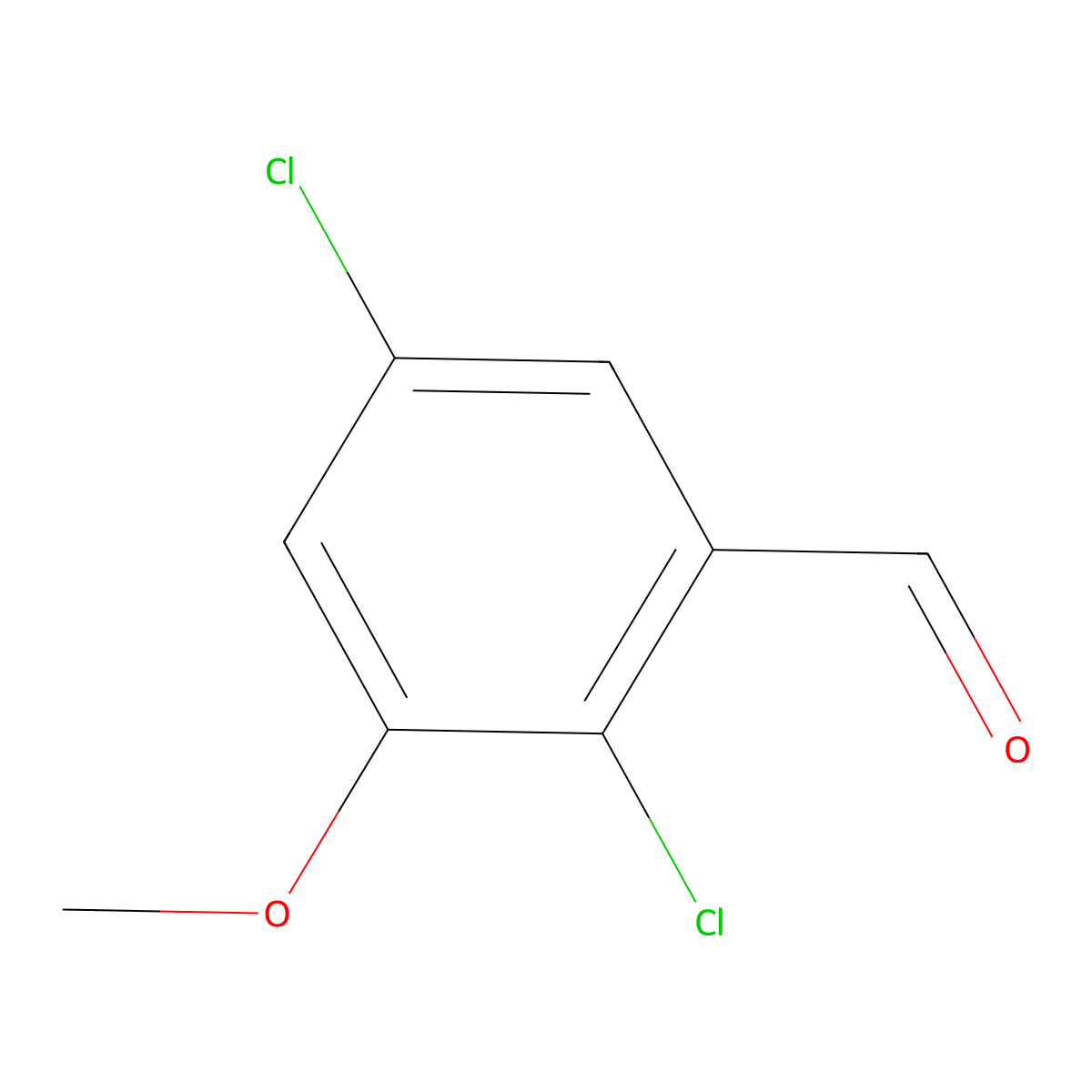 2,5-Dichloro-3-methoxybenzaldehyde molecular structure, CAS 1629253-43-5