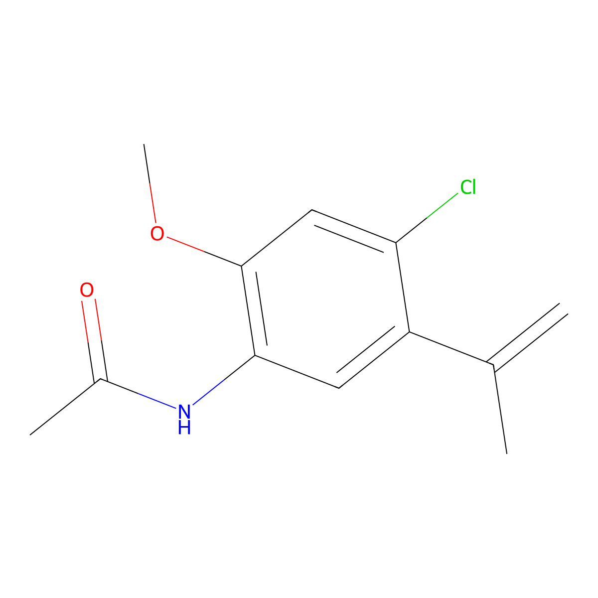 N-[4-Chloro-2-methoxy-5-(1-methylethenyl)phenyl]acetamide molecular structure, CAS 1629269-89-1