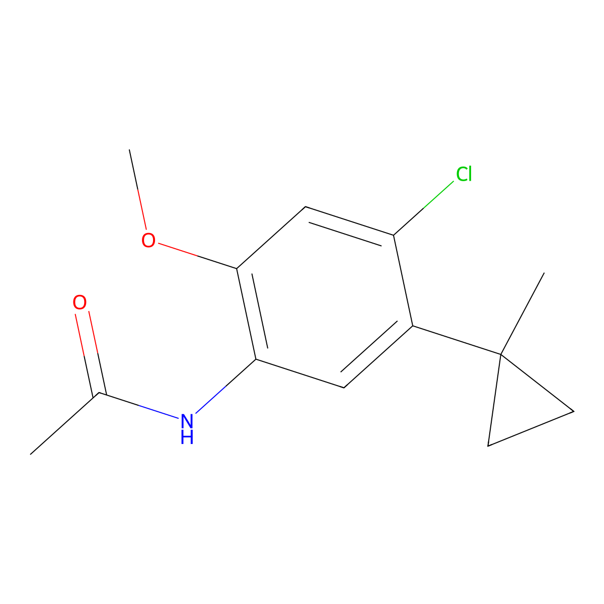 N-[4-Chloro-2-methoxy-5-(1-methylcyclopropyl)phenyl]acetamide molecular structure, CAS 1629269-90-4