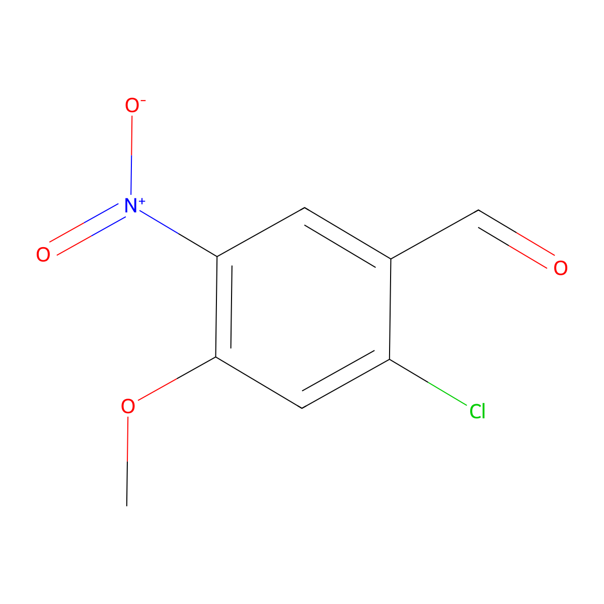 2-Chloro-4-methoxy-5-nitrobenzaldehyde molecular structure, CAS 1629270-23-0