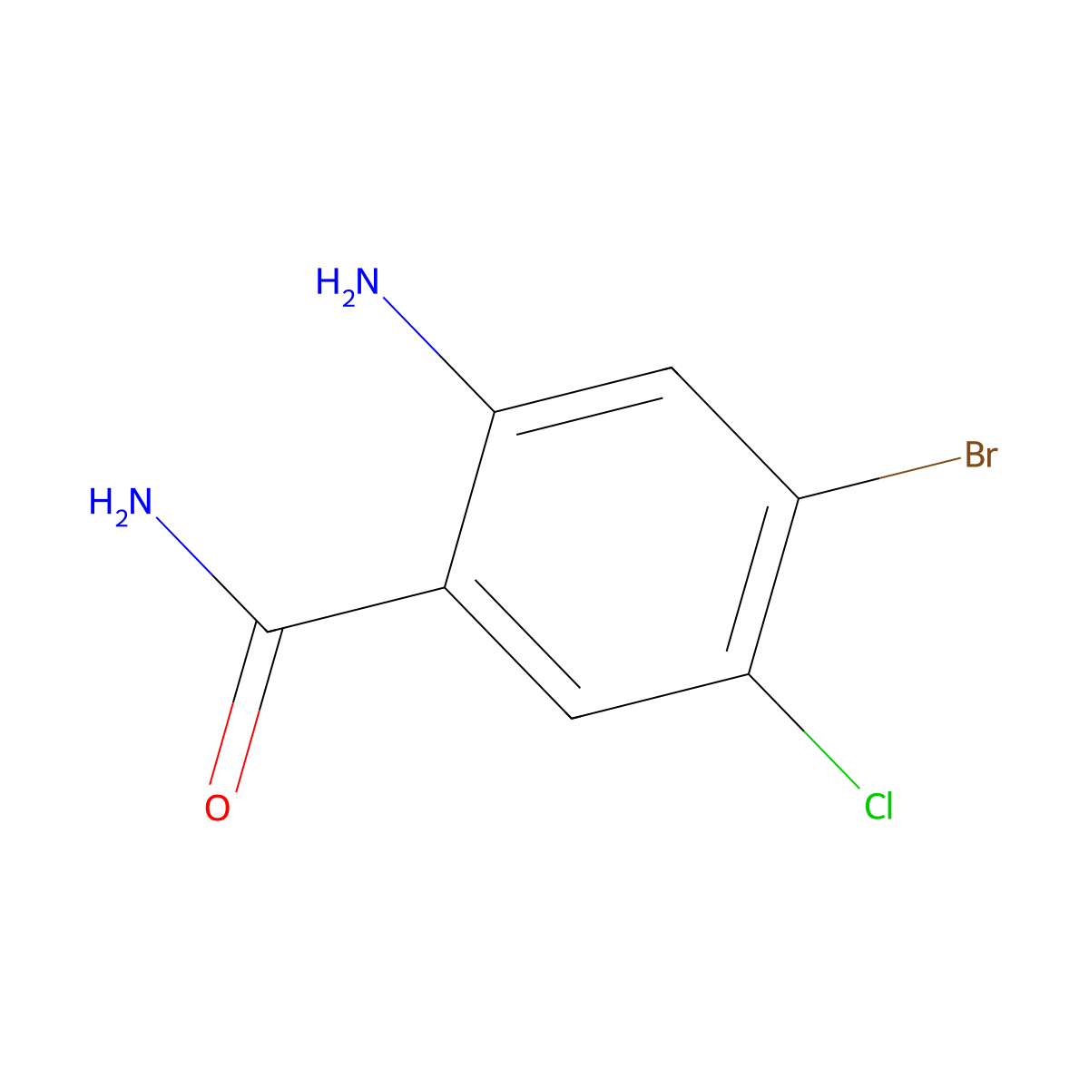 2-Amino-4-Bromo-5-chlorobenzamide molecular structure, CAS 1629270-62-7