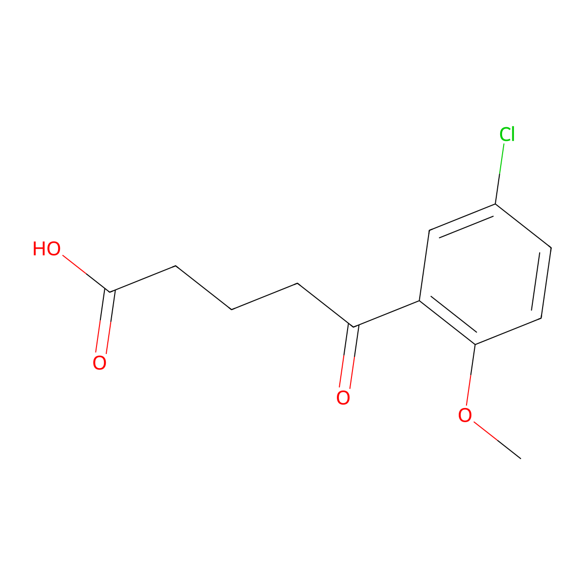 5-(5-Chloro-2-methoxyphenyl)-5-oxovaleric acid molecular structure, CAS 162930-56-5