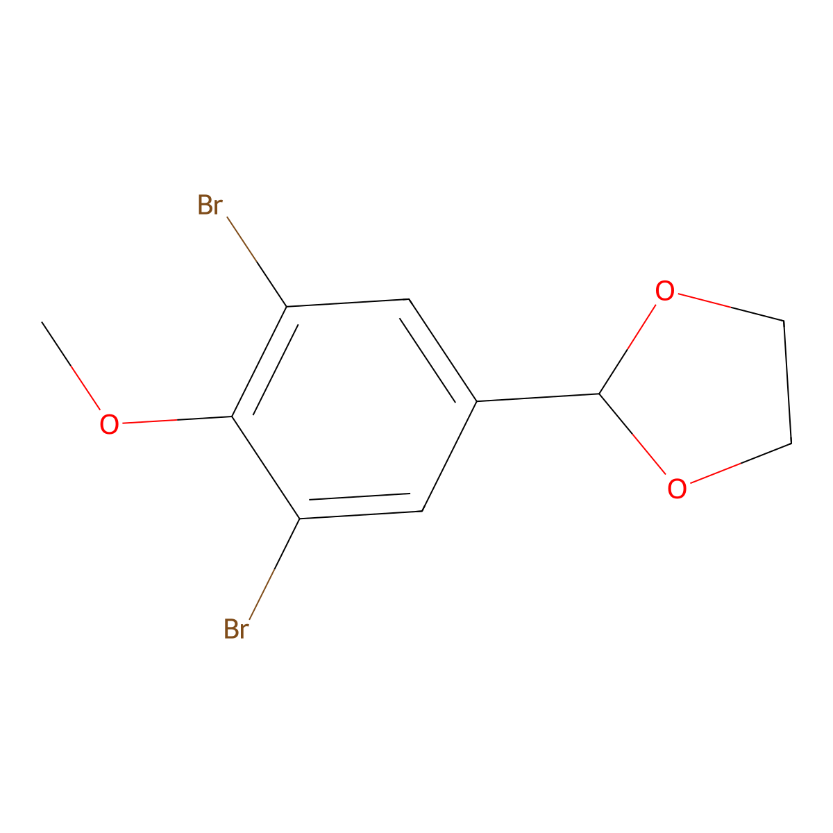 2-(3,5-Dibromo-4-methoxyphenyl)-1,3-dioxolane molecular structure, CAS 1629325-66-1