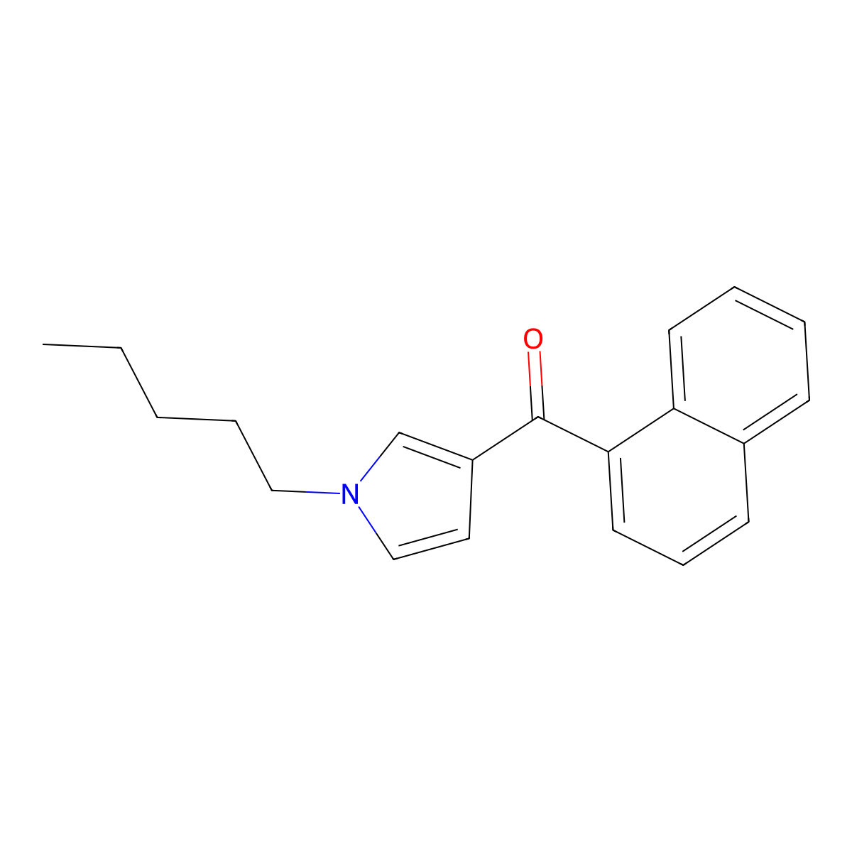 1-Naphthalenyl(1-pentyl-1H-pyrrol-3-yl)methanone molecular structure, CAS 162934-73-8