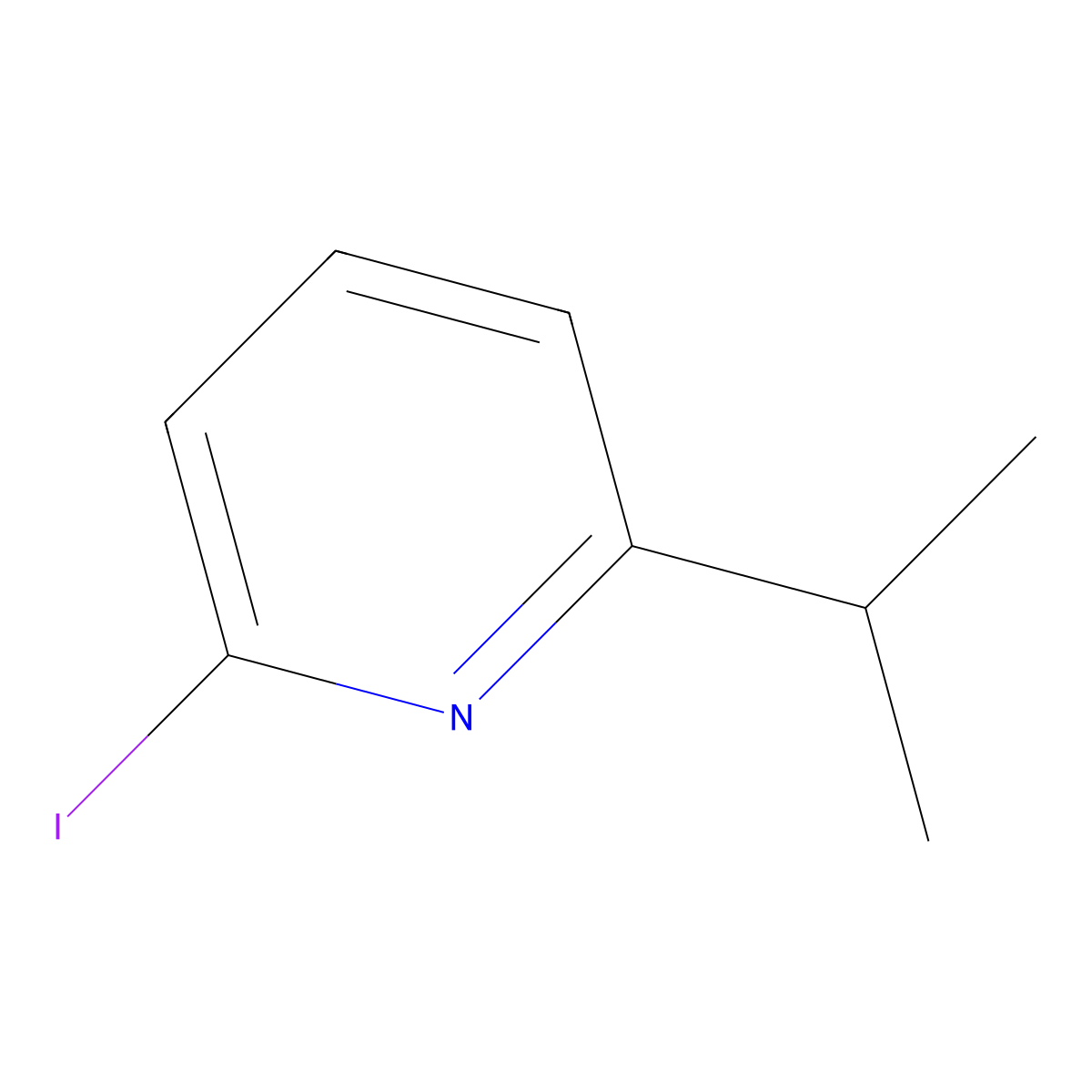 2-Iodo-6-isopropylpyridine molecular structure, CAS 1629345-96-5
