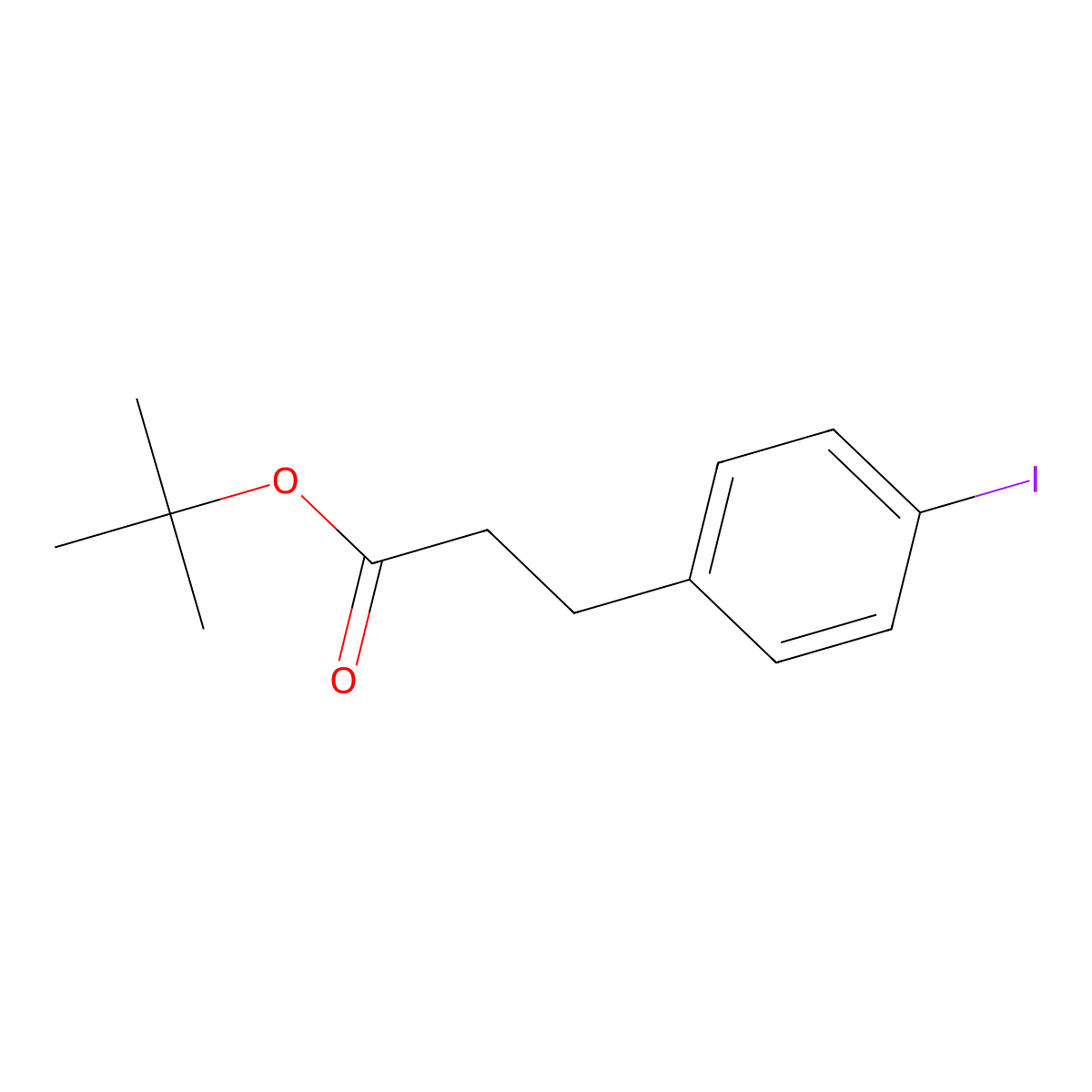 Tert-butyl 3-(4-iodophenyl)propanoate molecular structure, CAS 162936-36-9