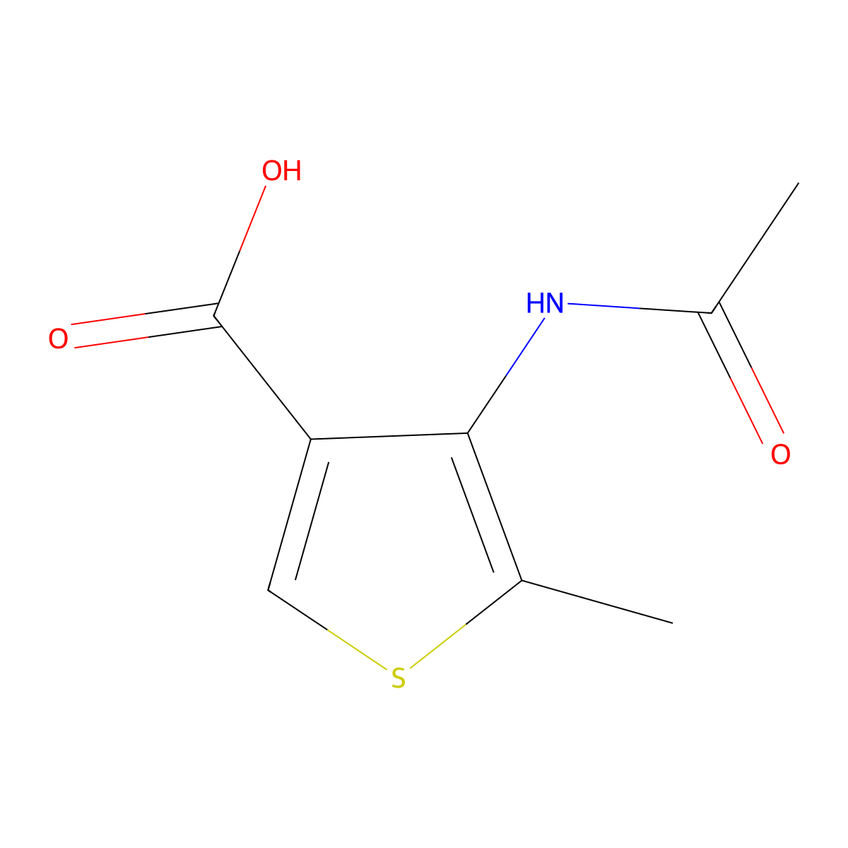 4-Acetamido-5-methylthiophene-3-carboxylic acid molecular structure, CAS 1629370-02-0