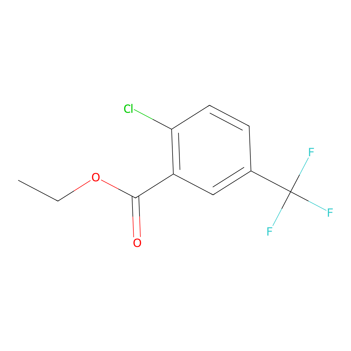 Ethyl 2-chloro-5-(trifluoromethyl)benzoate molecular structure, CAS 162938-44-5