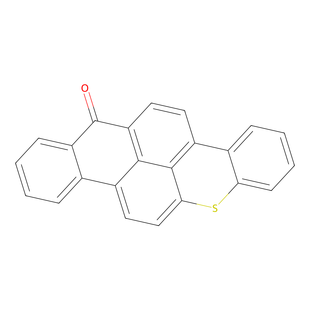 14H-anthra[2,1,9-mna]thioxanthen-14-one molecular structure, CAS 16294-75-0