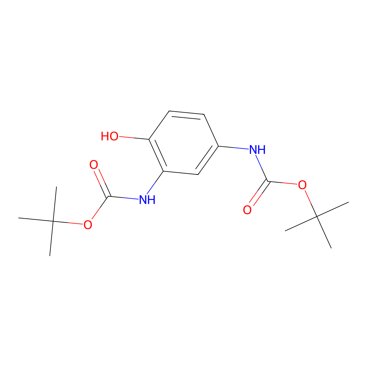 tert-butyl N-(5-{[(tert-butoxy)carbonyl]amino}-2-hydroxyphenyl)carbamate molecular structure, CAS 1629417-17-9