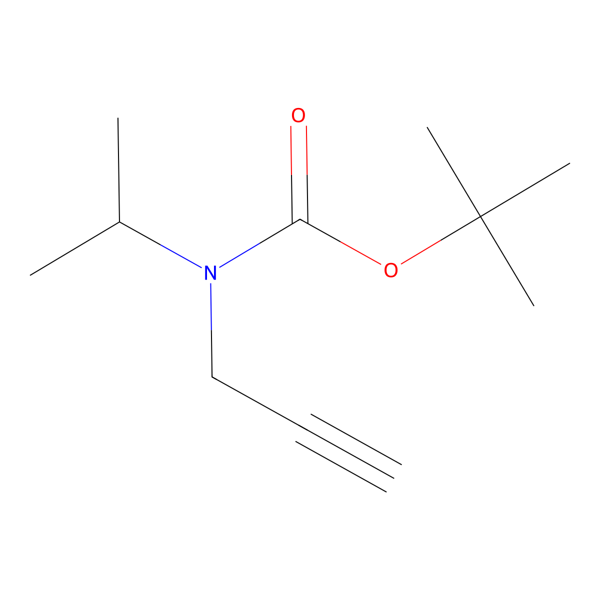 Tert-butyl isopropyl(prop-2-yn-1-yl)carbamate molecular structure, CAS 1629467-40-8