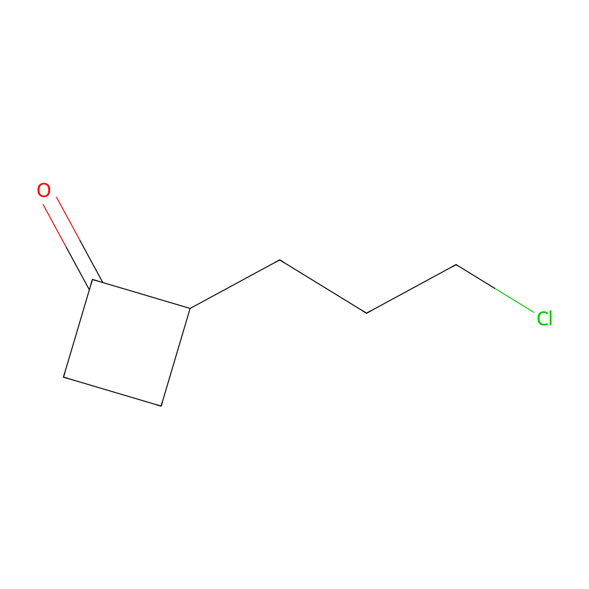 2-(3-Chloropropyl)cyclobutan-1-one molecular structure, CAS 1629514-48-2