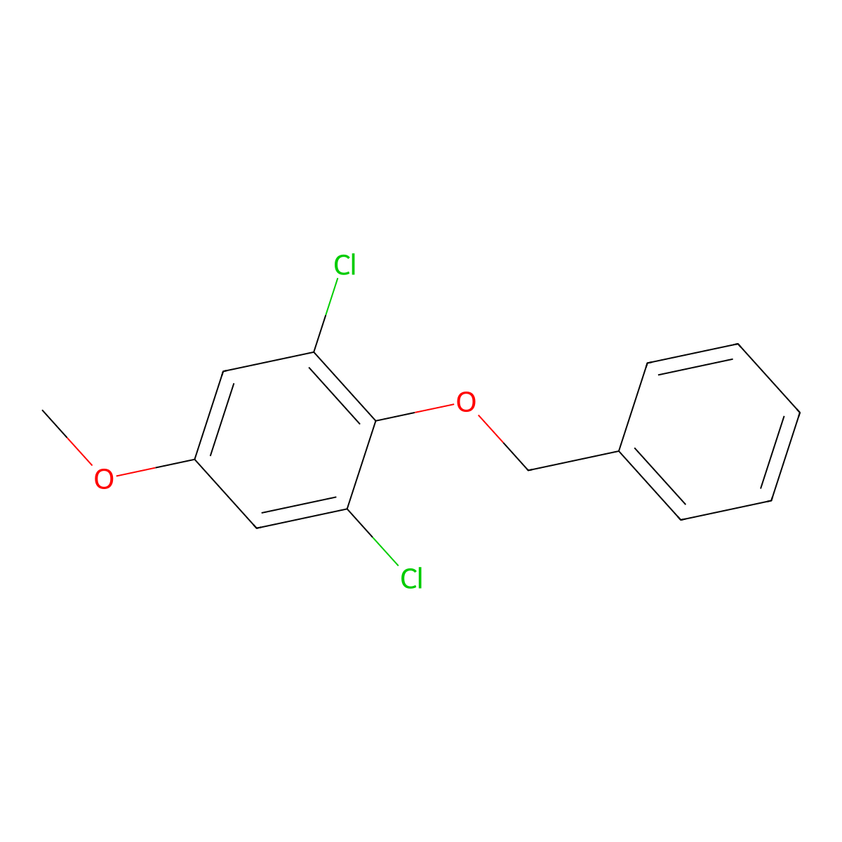 2-(Benzyloxy)-1,3-dichloro-5-methoxybenzene molecular structure, CAS 1629527-41-8