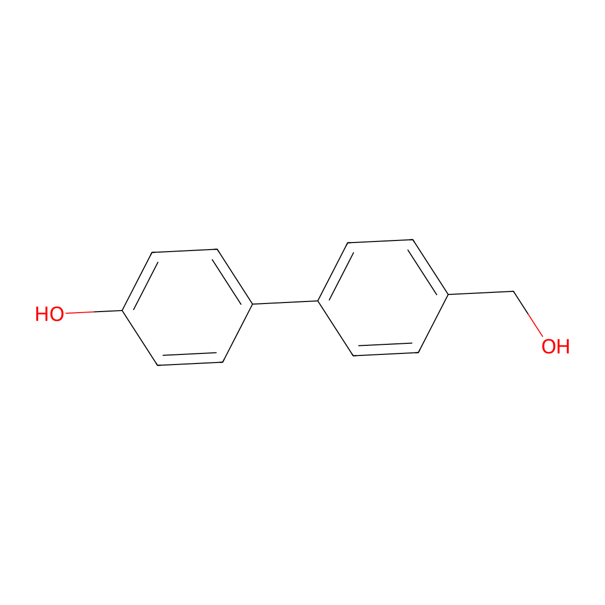 4-(4-Hydroxymethylphenyl)phenol molecular structure, CAS 162957-24-6