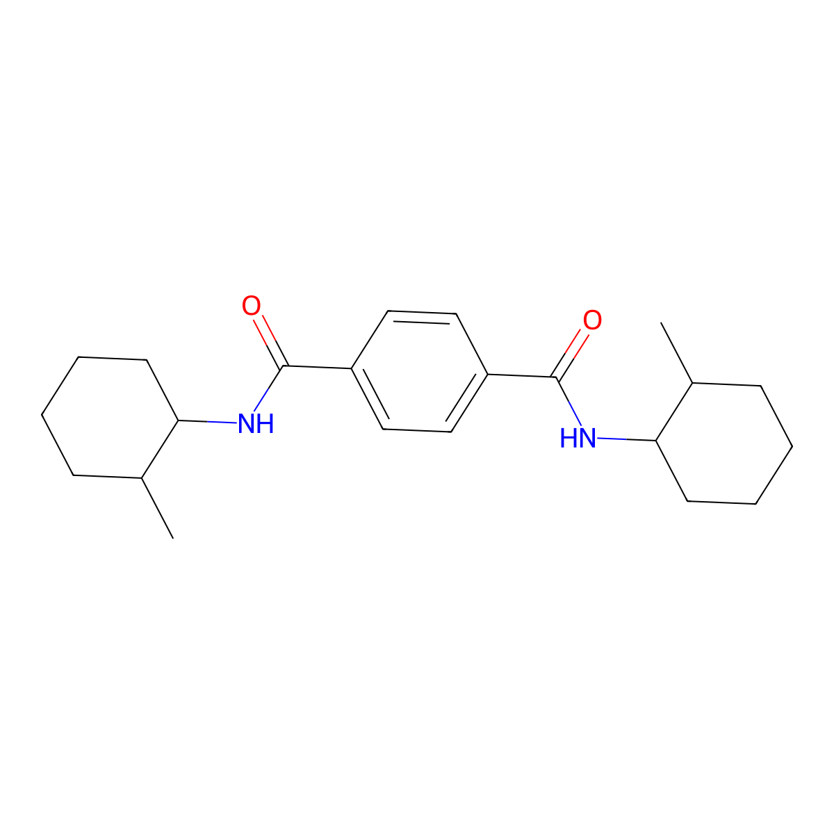 N1,N4-Bis(2-methylcyclohexyl)terephthalamide molecular structure, CAS 162957-67-7