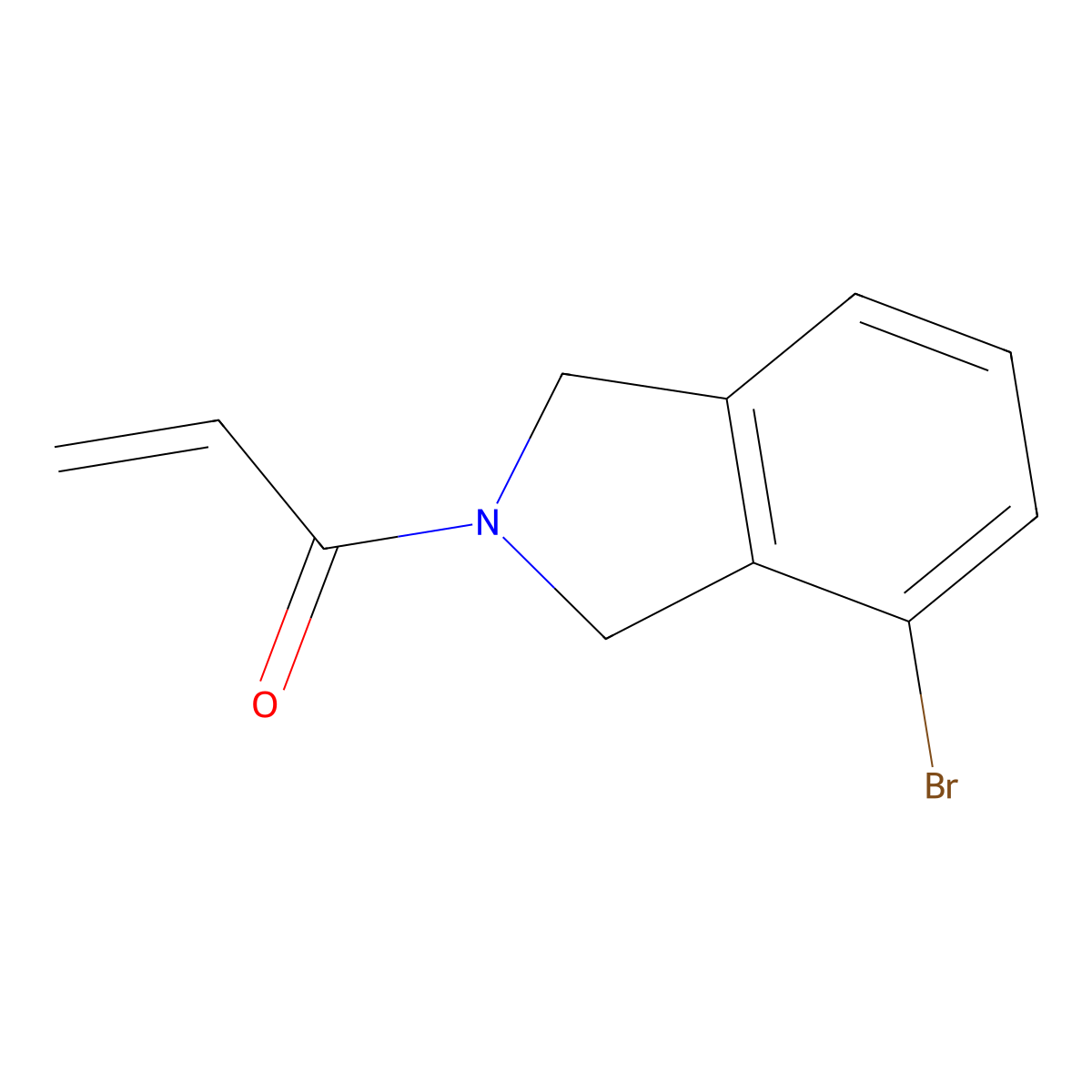 1-(4-Bromo-1,3-dihydroisoindol-2-yl)prop-2-en-1-one molecular structure, CAS 1629585-52-9