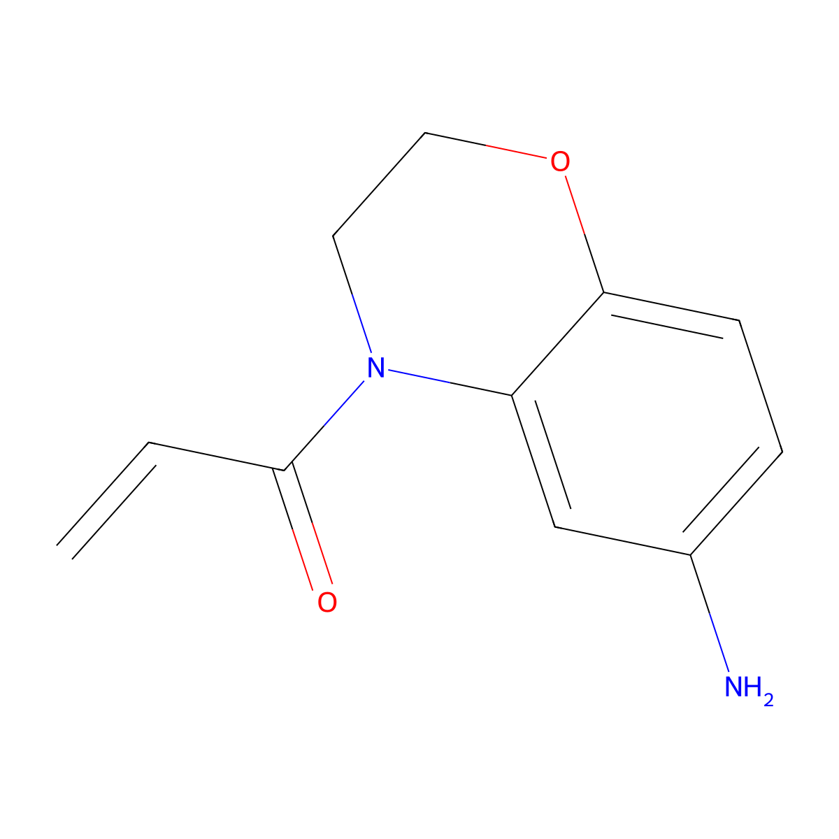 1-(6-Amino-2,3-dihydro-4h-benzo[b][1,4]oxazin-4-yl)prop-2-en-1-one molecular structure, CAS 1629586-21-5