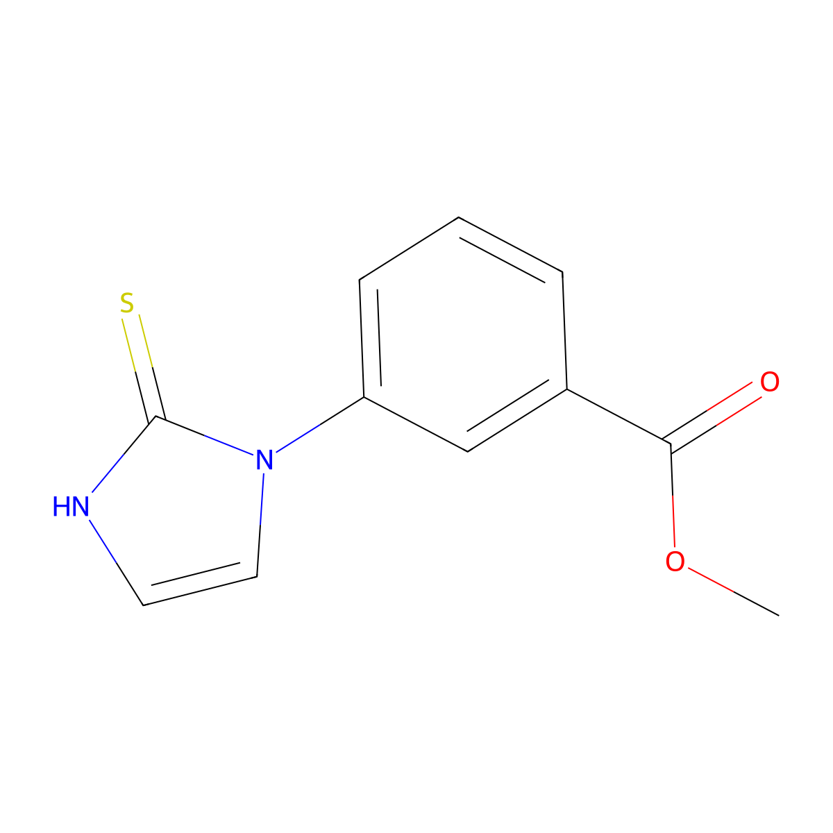 methyl 3-(2-sulfanylidene-2,3-dihydro-1H-imidazol-1-yl)benzoate molecular structure, CAS 162959-42-4