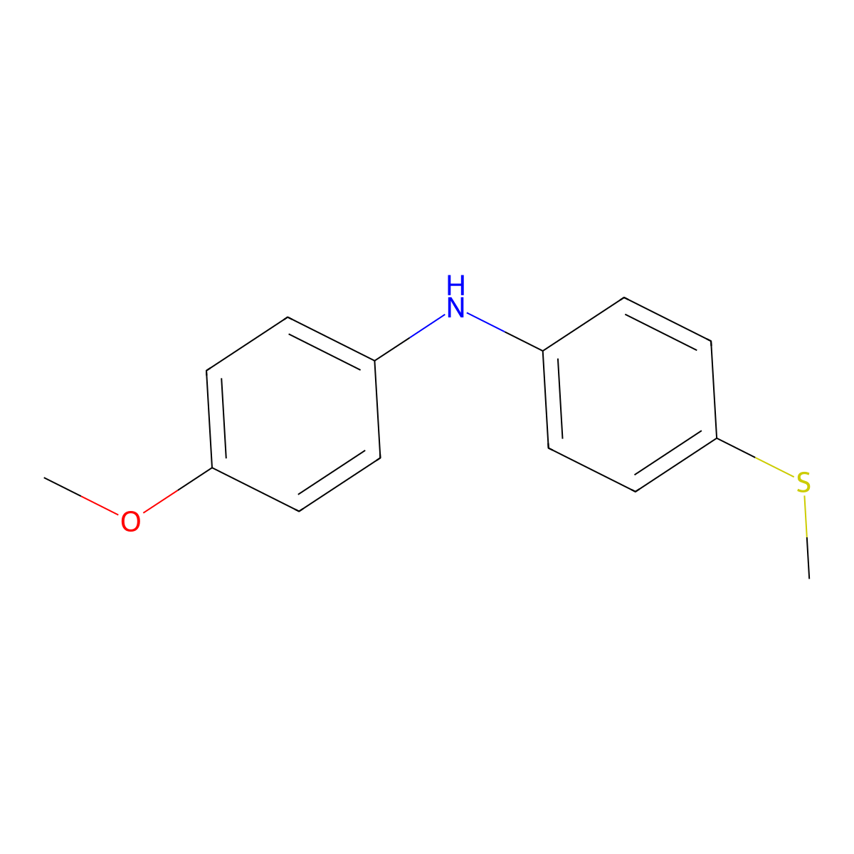4-Methoxy-N-(4-(methylthio)phenyl)aniline molecular structure, CAS 1629604-34-7