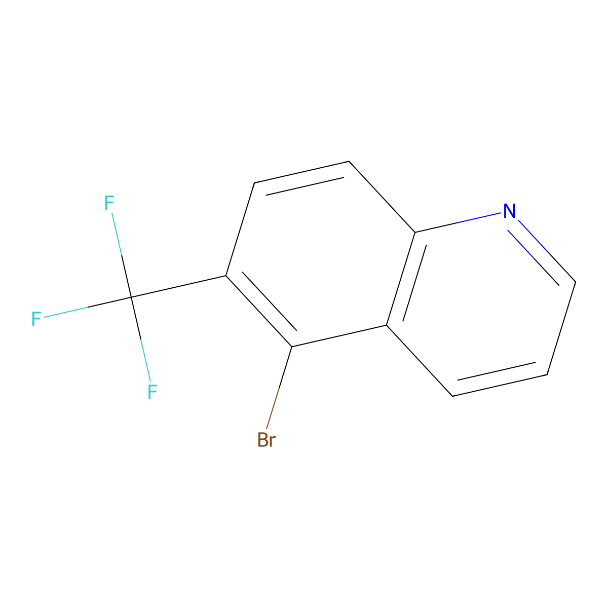 5-Bromo-6-(trifluoromethyl)quinoline molecular structure, CAS 1629614-55-6