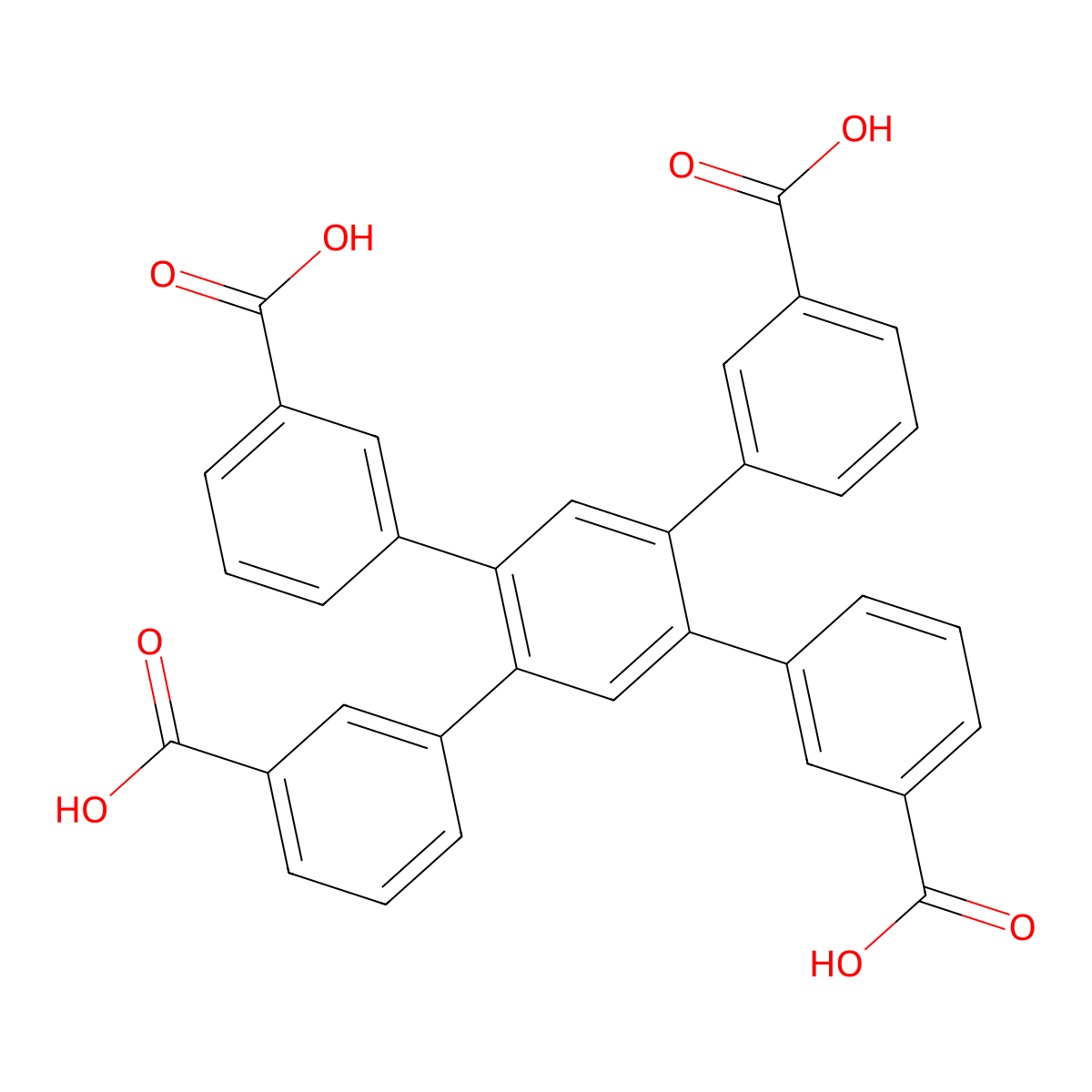 4',5'-Bis(3-carboxyphenyl)-[1,1':2',1''-terphenyl]-3,3''-dicarboxylic acid molecular structure, CAS 1629643-34-0
