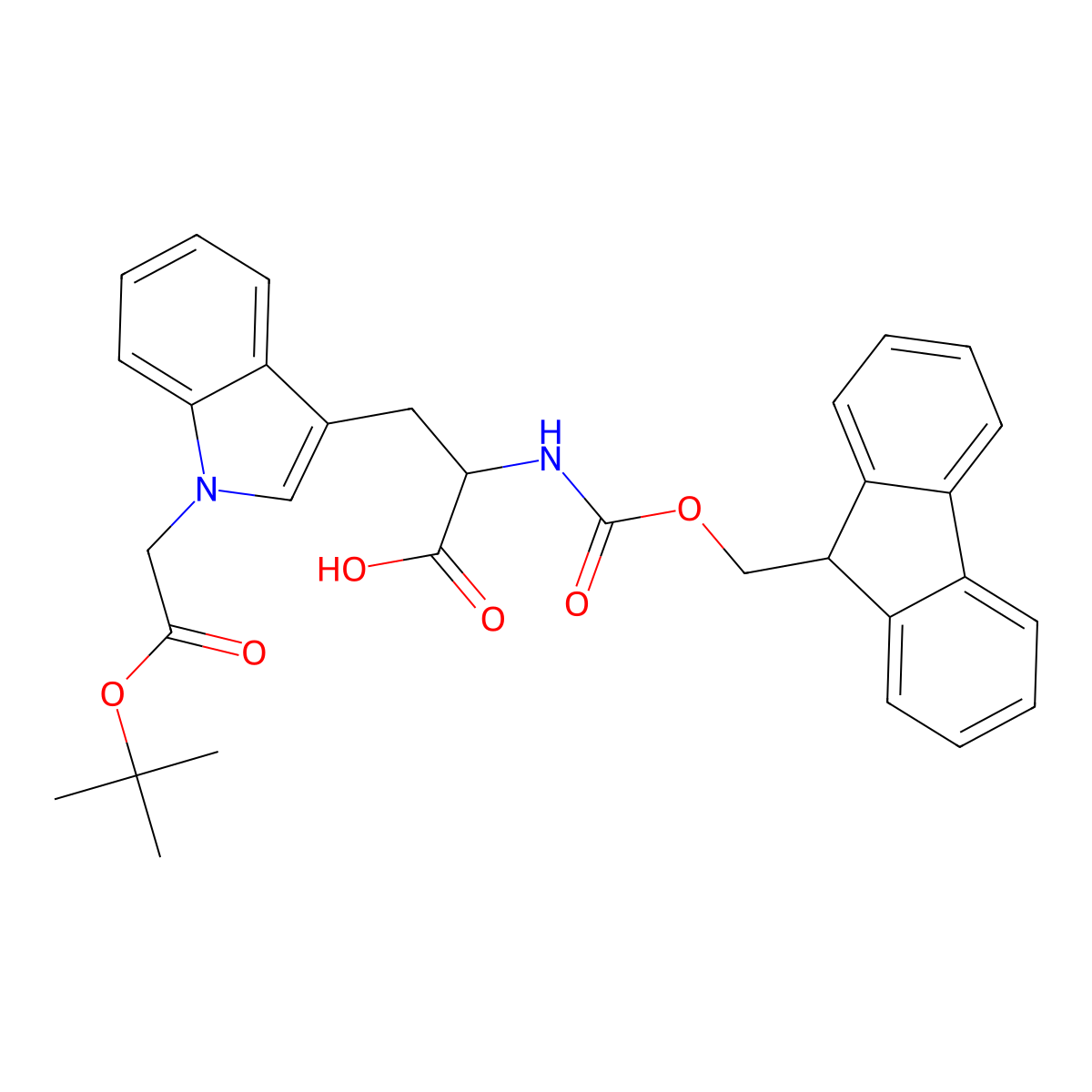 Fmoc-Trp(N-CH2-COOtBu)-OH molecular structure, CAS 1629658-33-8