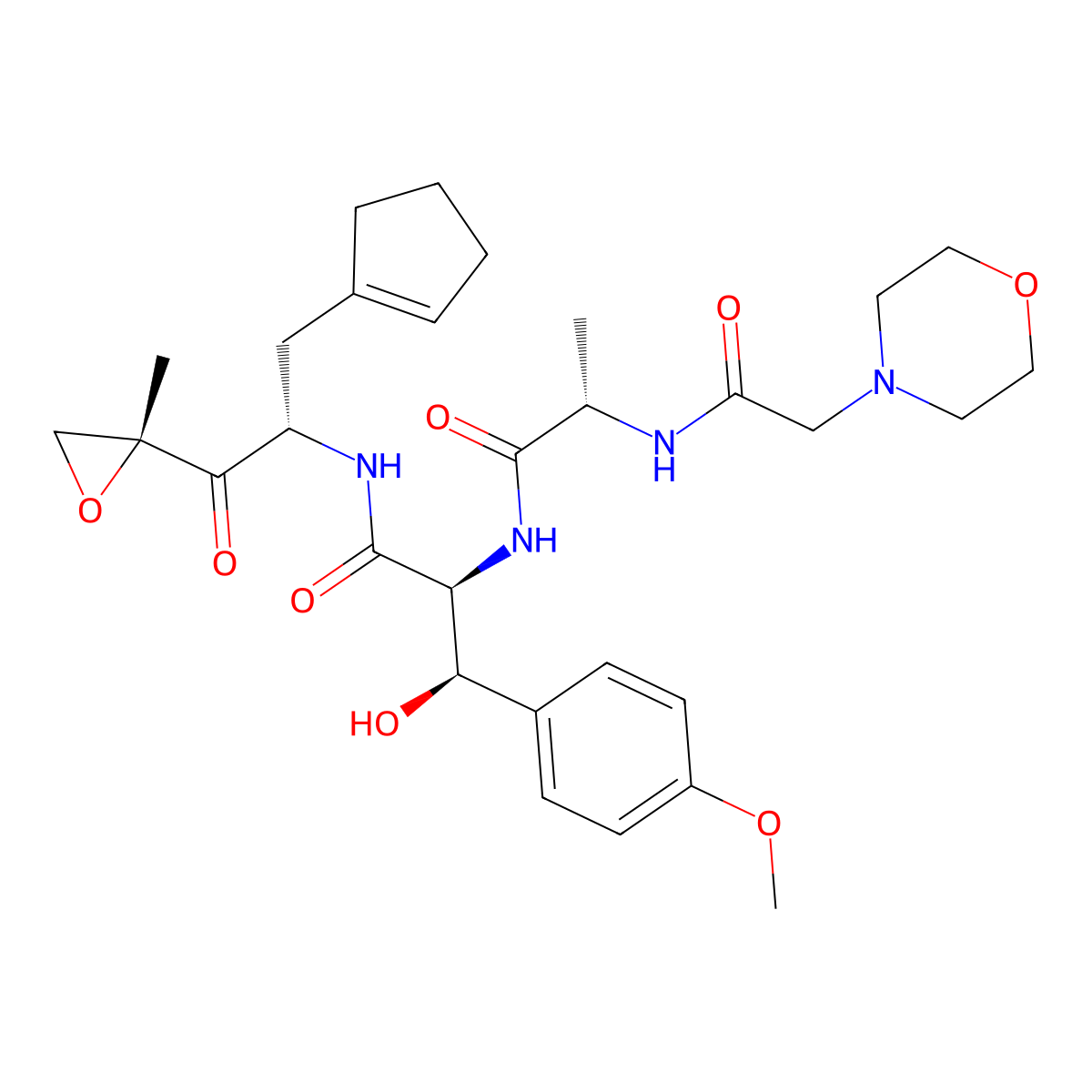 Zetomipzomib molecular structure, CAS 1629677-75-3