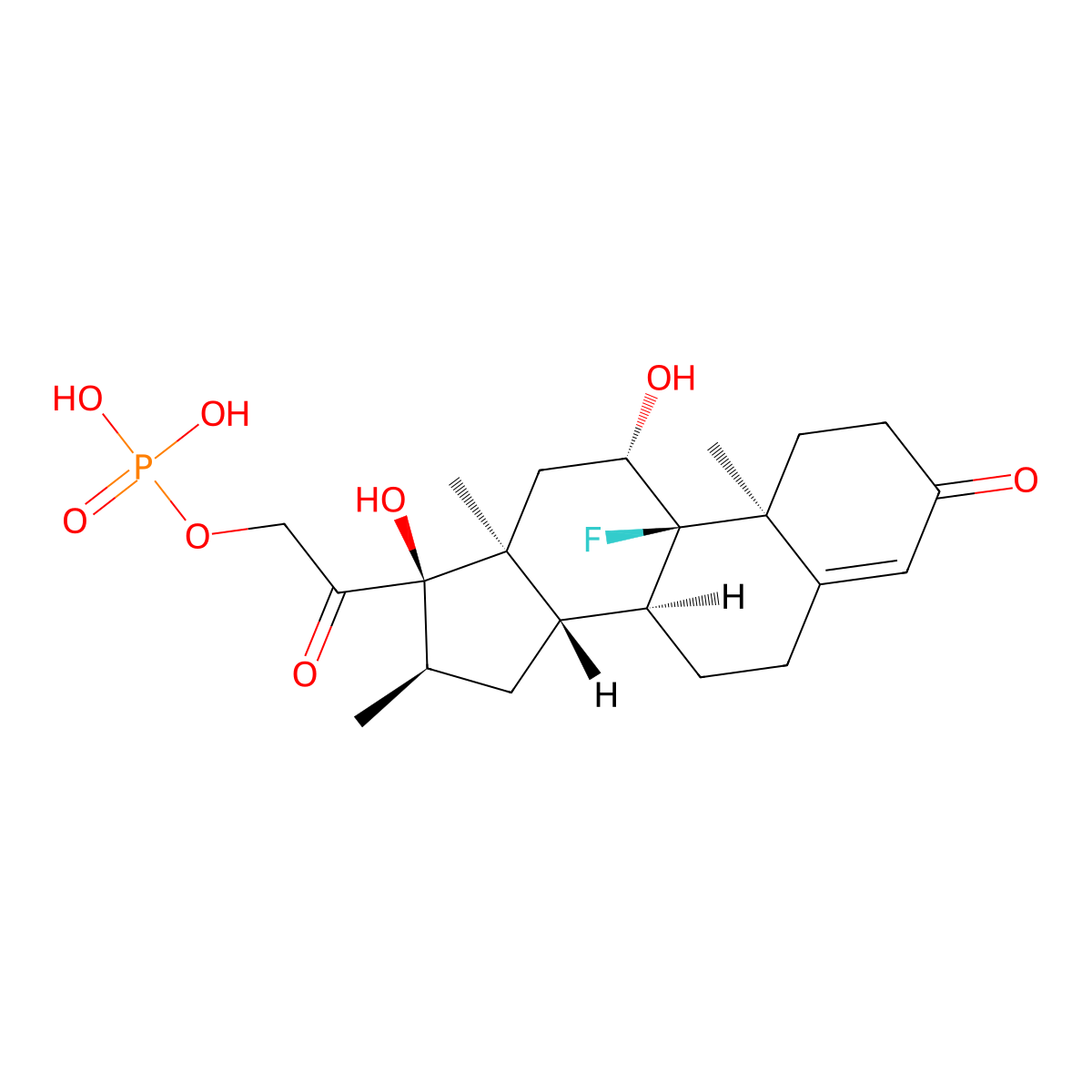 Dexamethasone Sodium Phosphate EP Impurity H molecular structure, CAS 162968-22-1