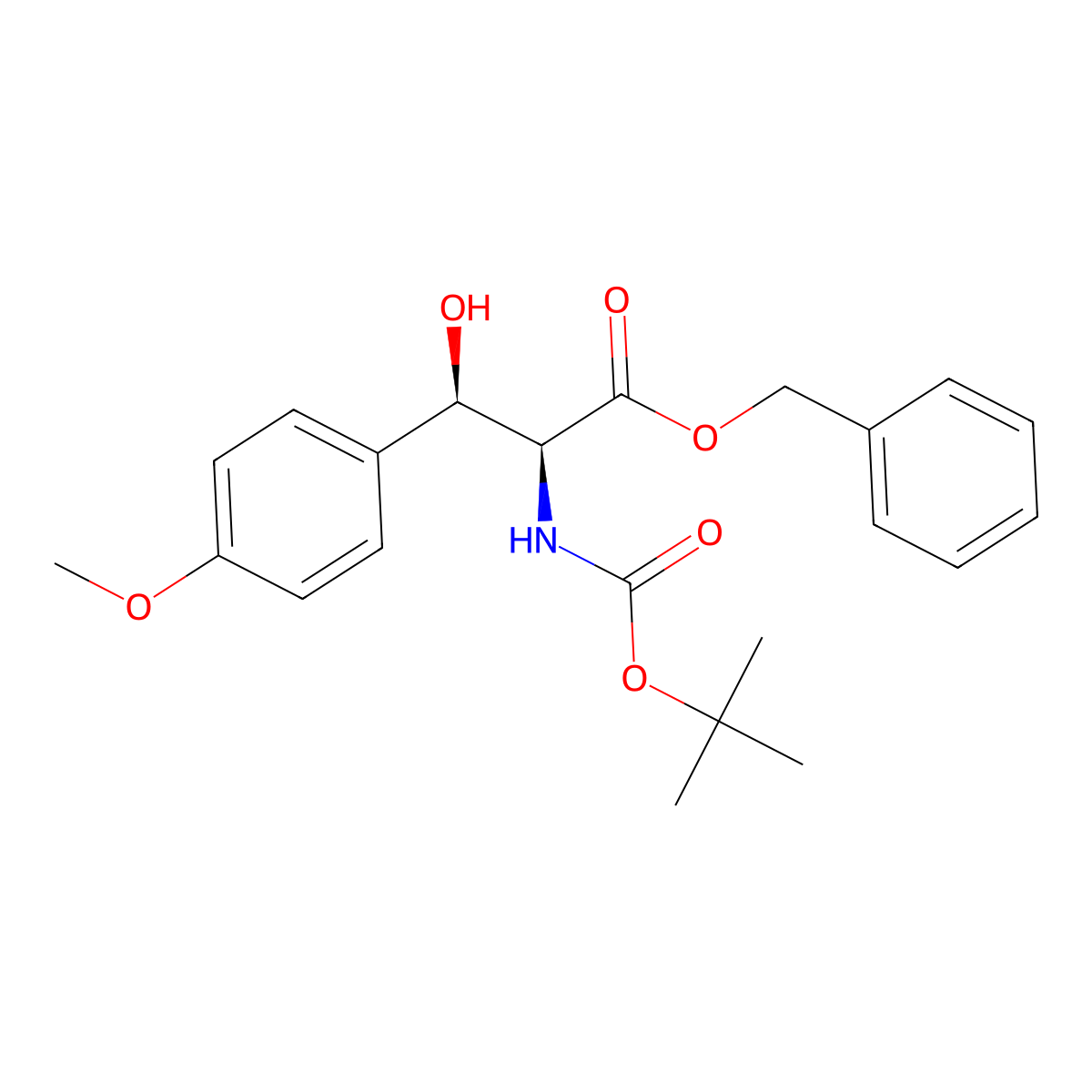 Benzyl (2S,3R)-2-(Boc-amino)-3-hydroxy-3-(4-methoxyphenyl)propanoate molecular structure, CAS 1629681-57-7