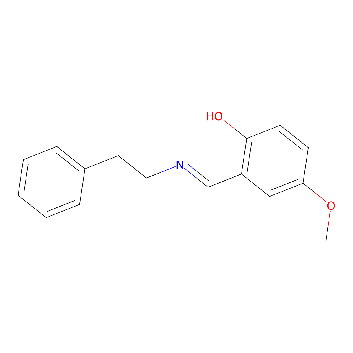 (E)-4-methoxy-2-((phenethylimino)methyl)phenol molecular structure, CAS 162969-14-4