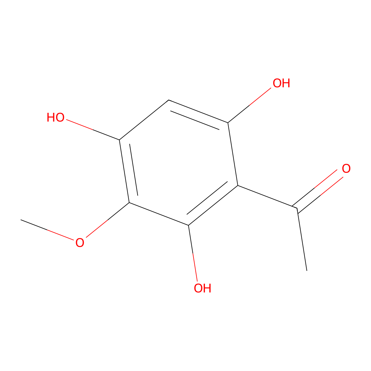 1-(2,4,6-Trihydroxy-3-methoxyphenyl)ethan-1-one molecular structure, CAS 16297-01-1