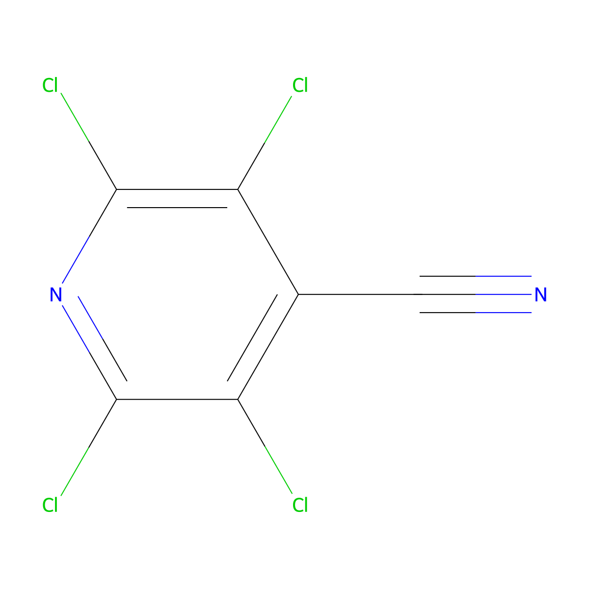 2,3,5,6-Tetrachloroisonicotinonitrile molecular structure, CAS 16297-06-6