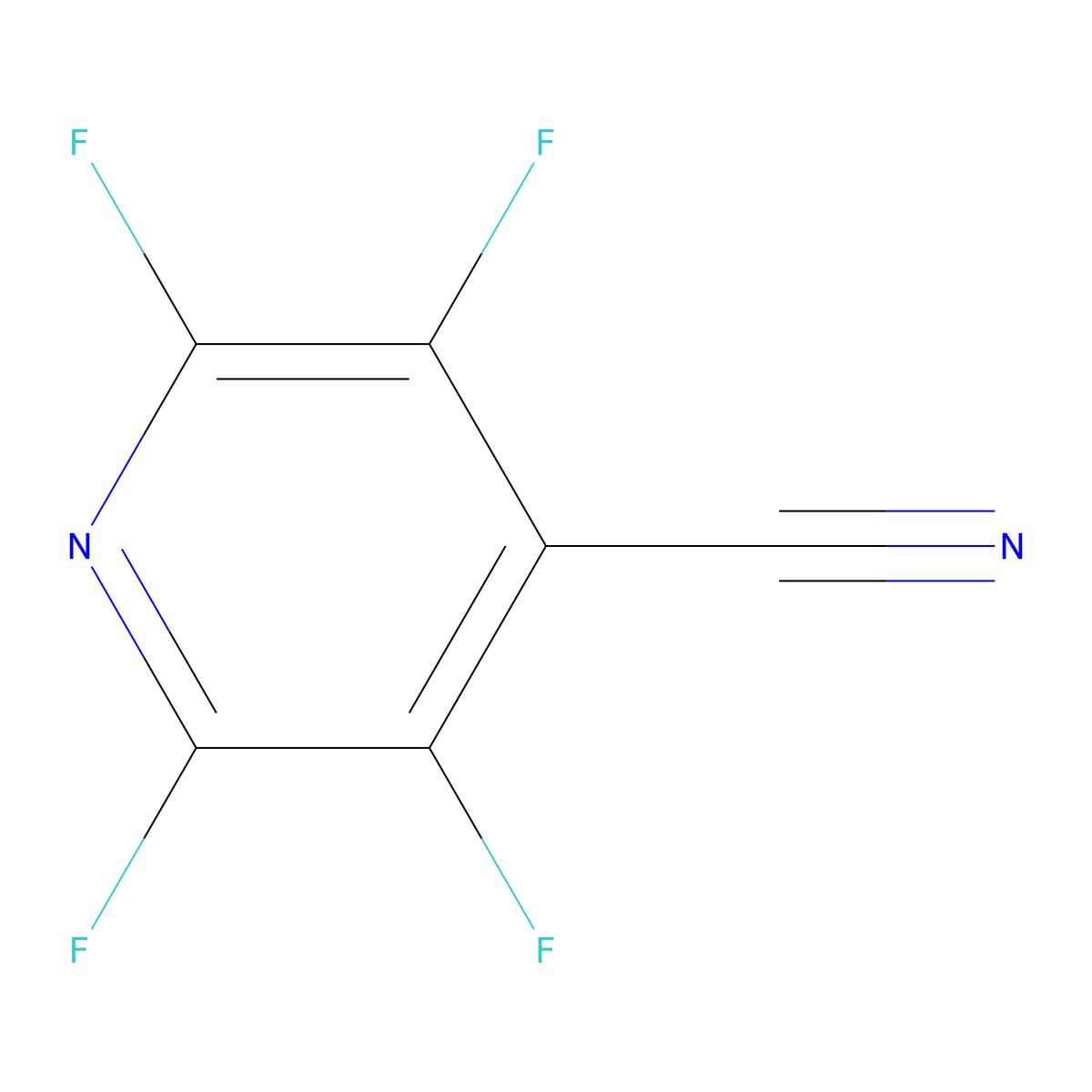 2,3,5,6-Tetrafluoropyridine-4-carbonitrile molecular structure, CAS 16297-07-7