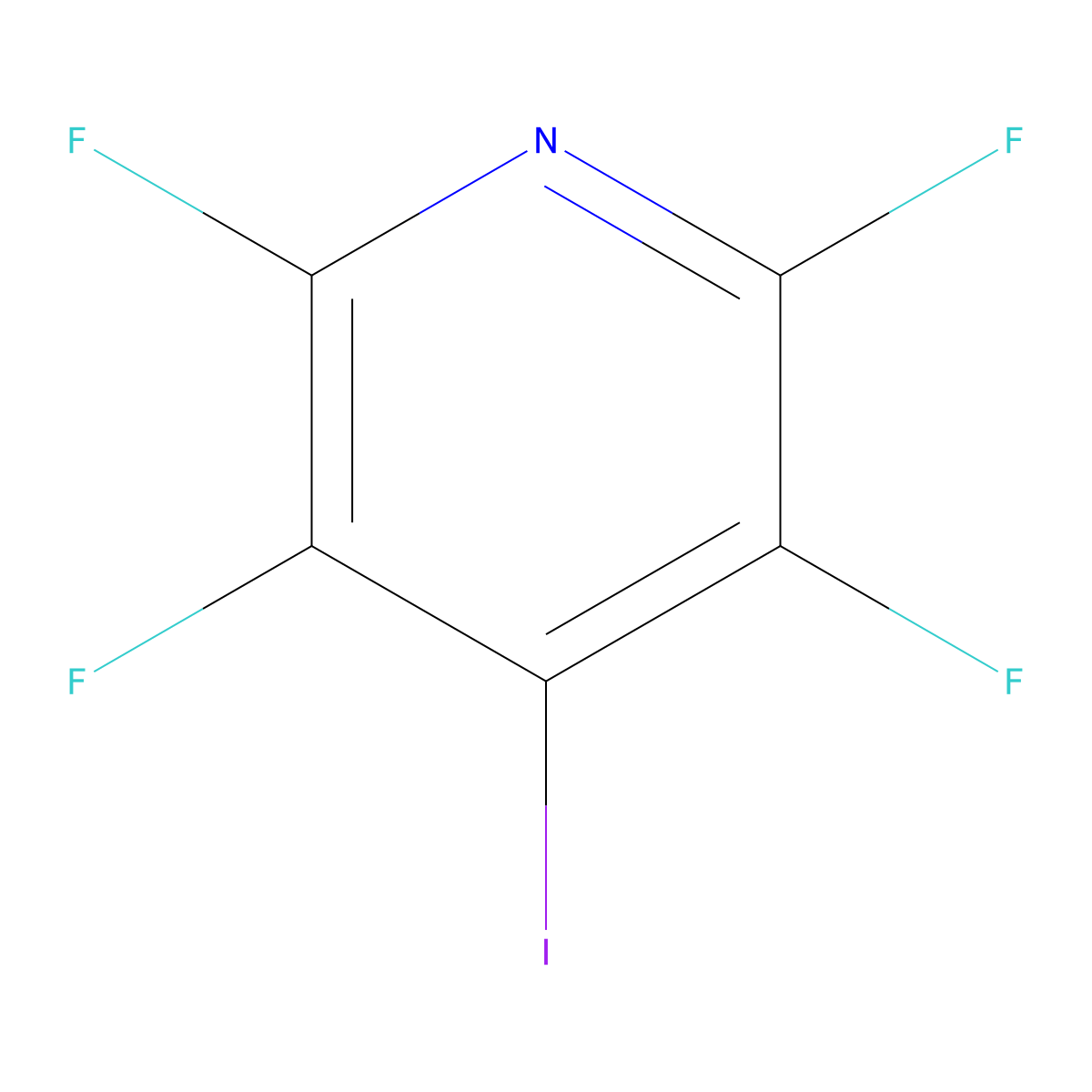 2,3,5,6-Tetrafluoro-4-iodopyridine molecular structure, CAS 16297-19-1