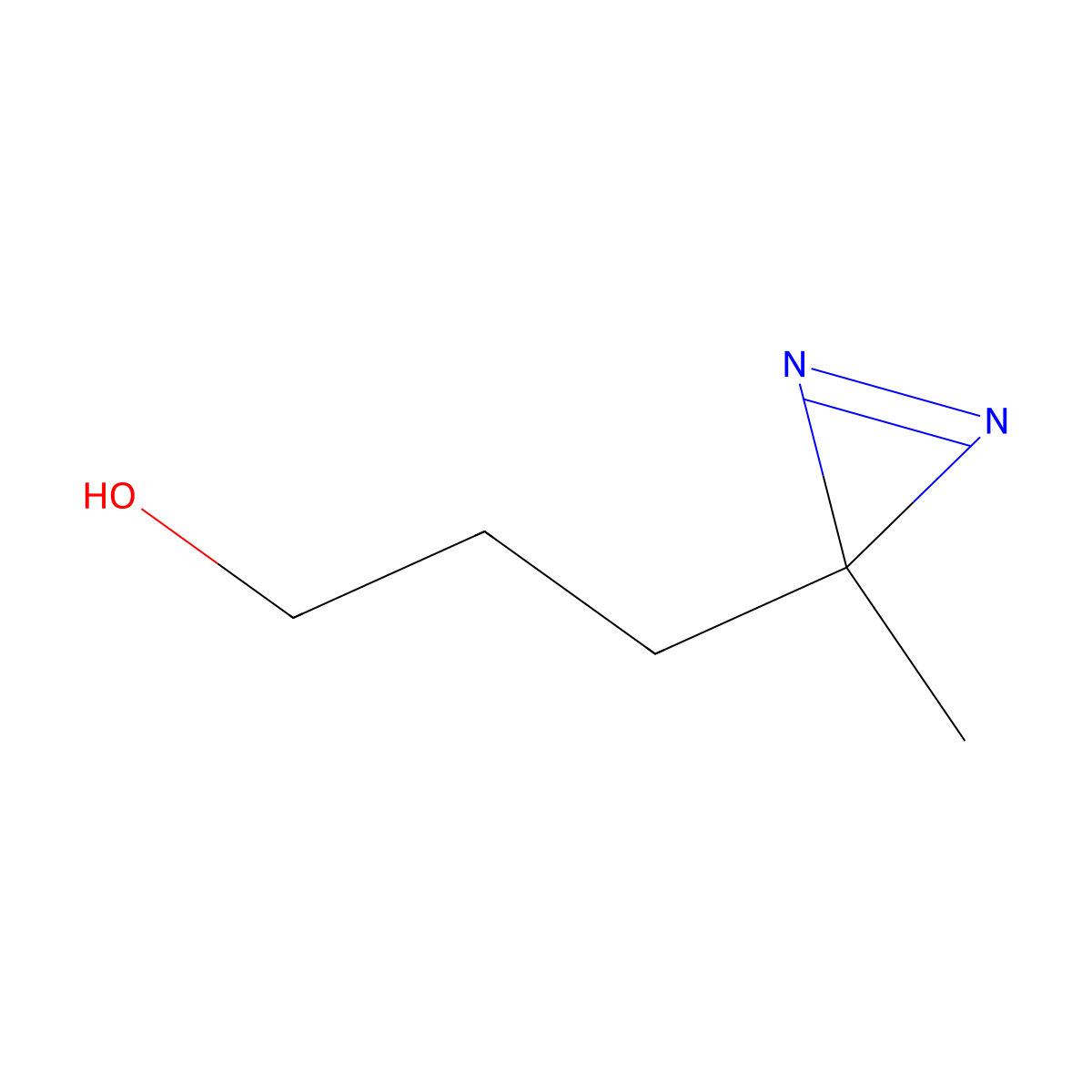 3-(3-methyl-3H-diazirin-3-yl)propan-1-ol molecular structure, CAS 16297-94-2