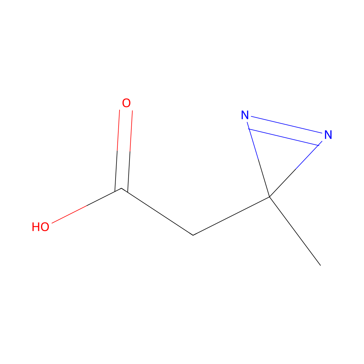 3-Methyl-3H-diazirine-3-acetic acid molecular structure, CAS 16297-95-3