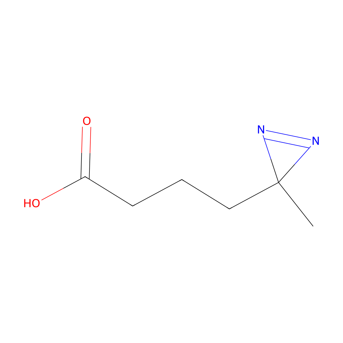 4-(3-methyl-3H-diazirin-3-yl)butanoic acid molecular structure, CAS 16297-97-5